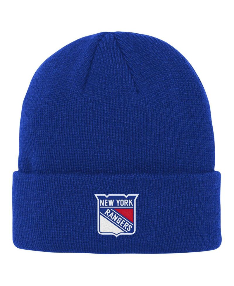 Big Boys and Girls Royal New York Rangers 2.0 Essential Cuffed Knit Hat