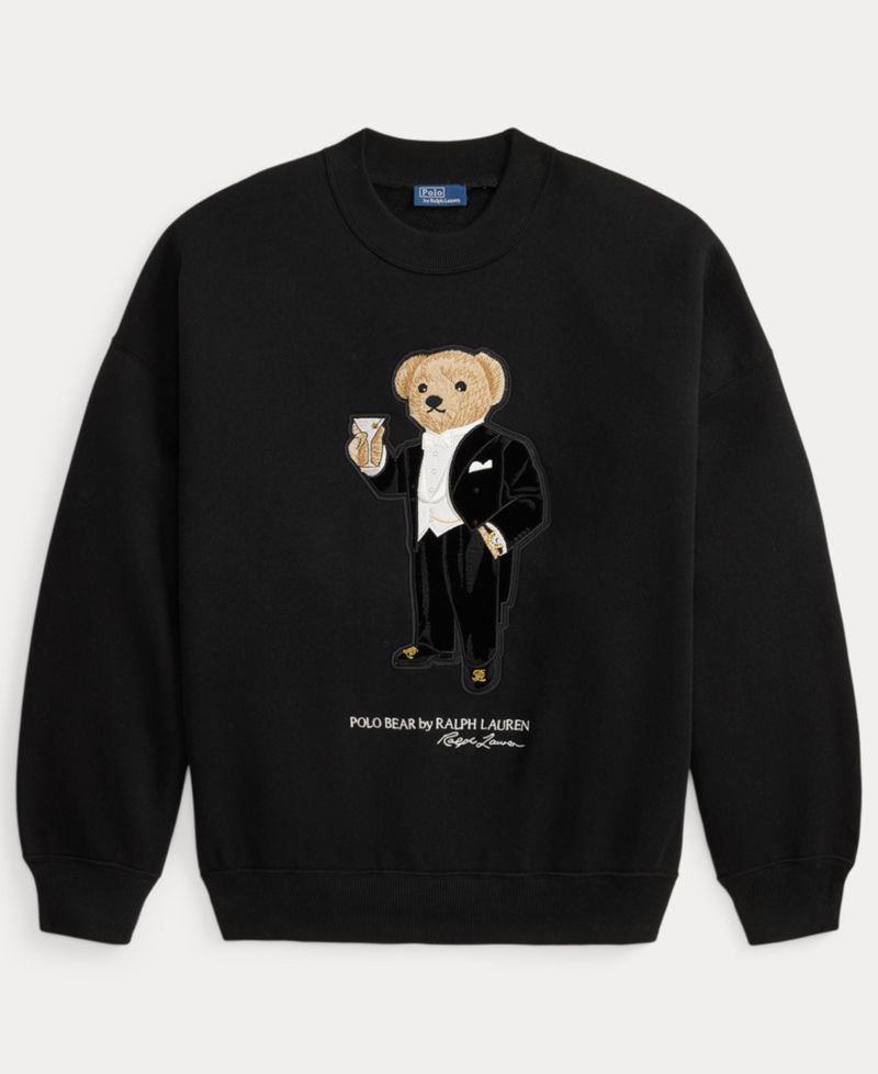Women's Martini Polo Bear Fleece Relaxed-Fit Crewneck Sweatshirt