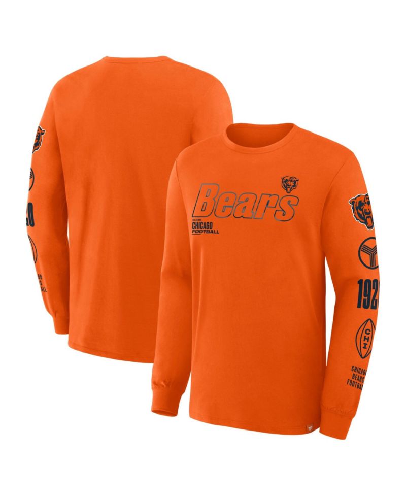 Men's Chicago Bears Checkdown Pass Classic-Fit Long-Sleeve T-Shirt