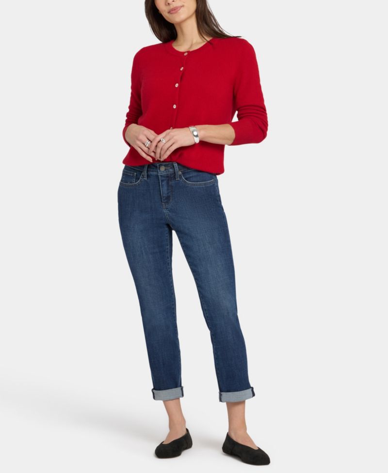 Petite Sheri Slim Ankle Jeans with Rolled Cuffs and Lift Tuck Technology