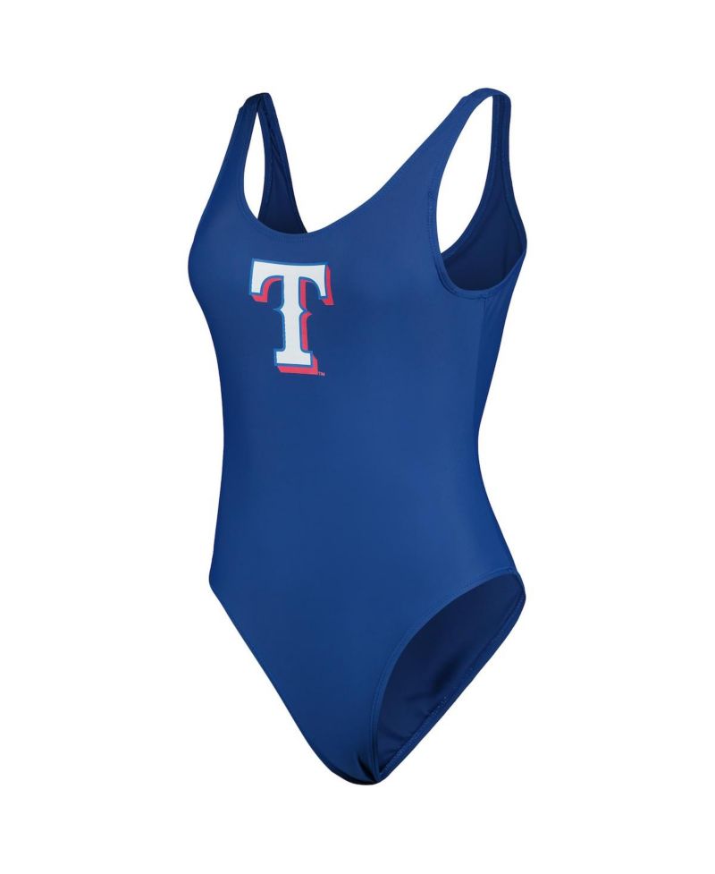 Women's Royal Texas Rangers Making Waves One-Piece Swimsuit