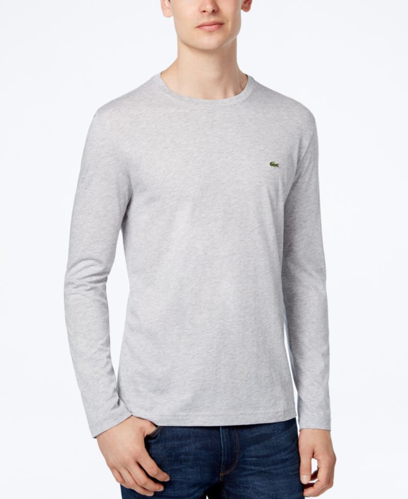 Men's Long Sleeve Crew Neck Jersey T-Shirt