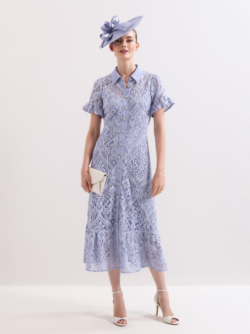 Women's Carmine Lace Dress