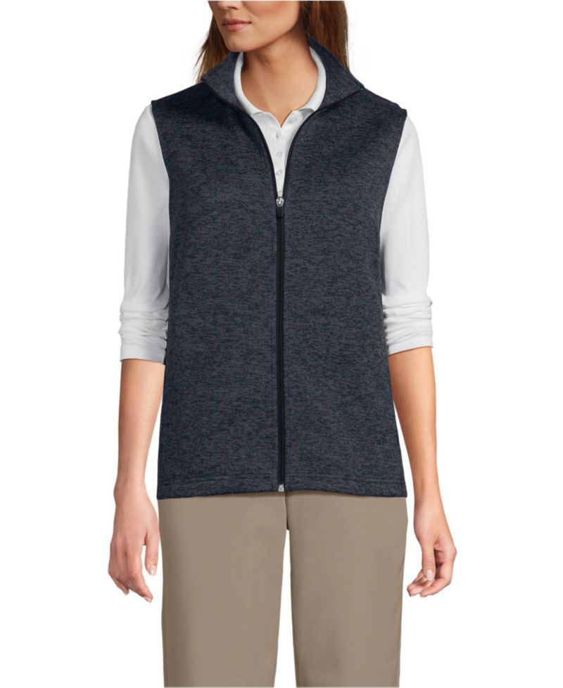 Men's Unisex Sweater Fleece Zip Front Vest