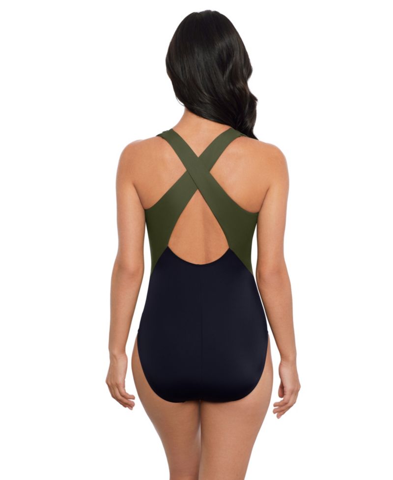 Women's V-Neck One-Piece Swimsuit