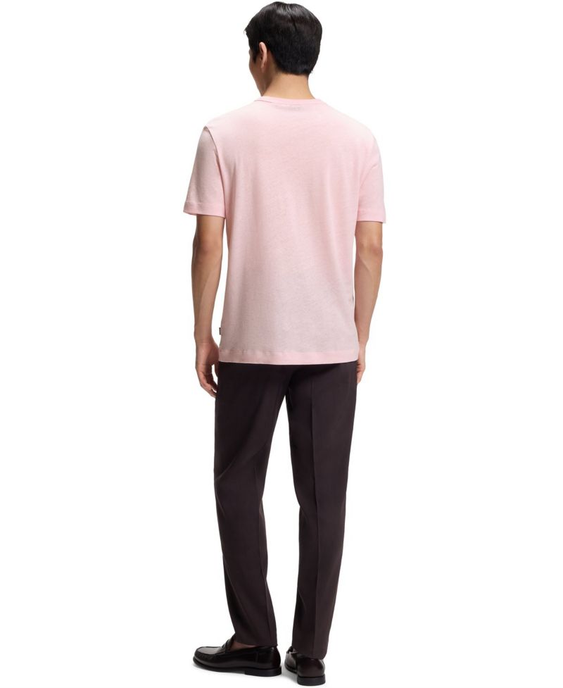 Men's Cotton Linen Regular-Fit T-Shirt