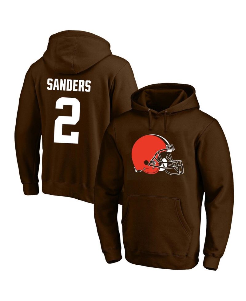 Men's Shedeur Sanders Brown Cleveland Browns Big & Tall Name and Number Hoodie