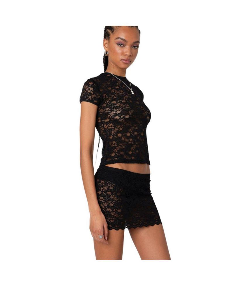 Women's Kaori Sheer Lace T Shirt