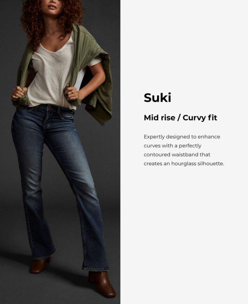Suki Mid Rise Stretchy Slim Bootcut Jeans