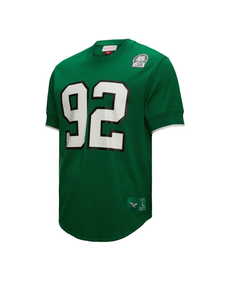 Men's Reggie White Kelly Green Philadelphia Eagles Retired Player Name & Number Mesh Top