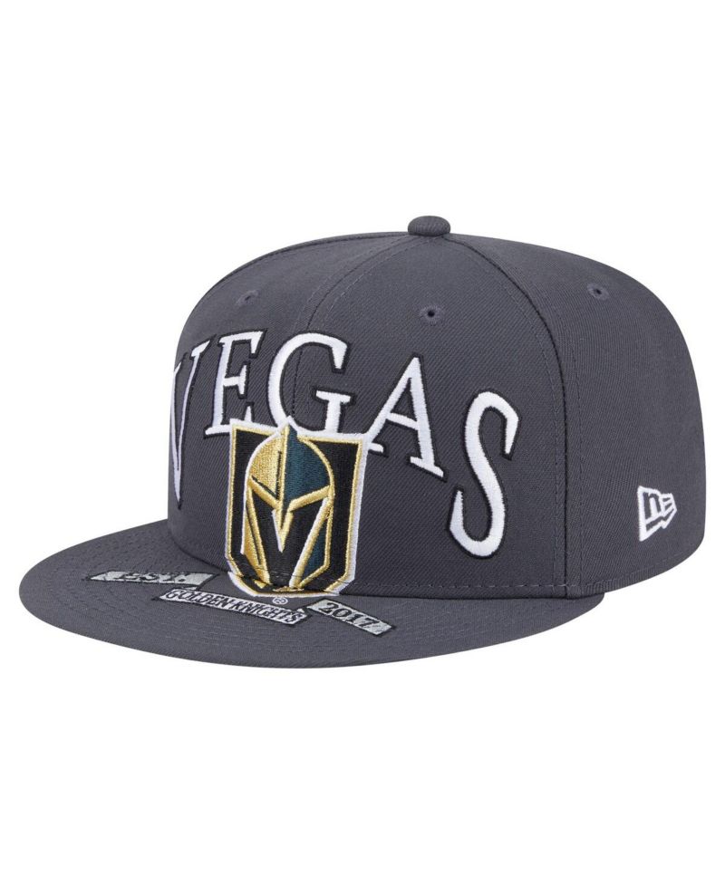 Men's Gray Vegas Golden Knights Oversized Arch 59Fifty Fitted Hat