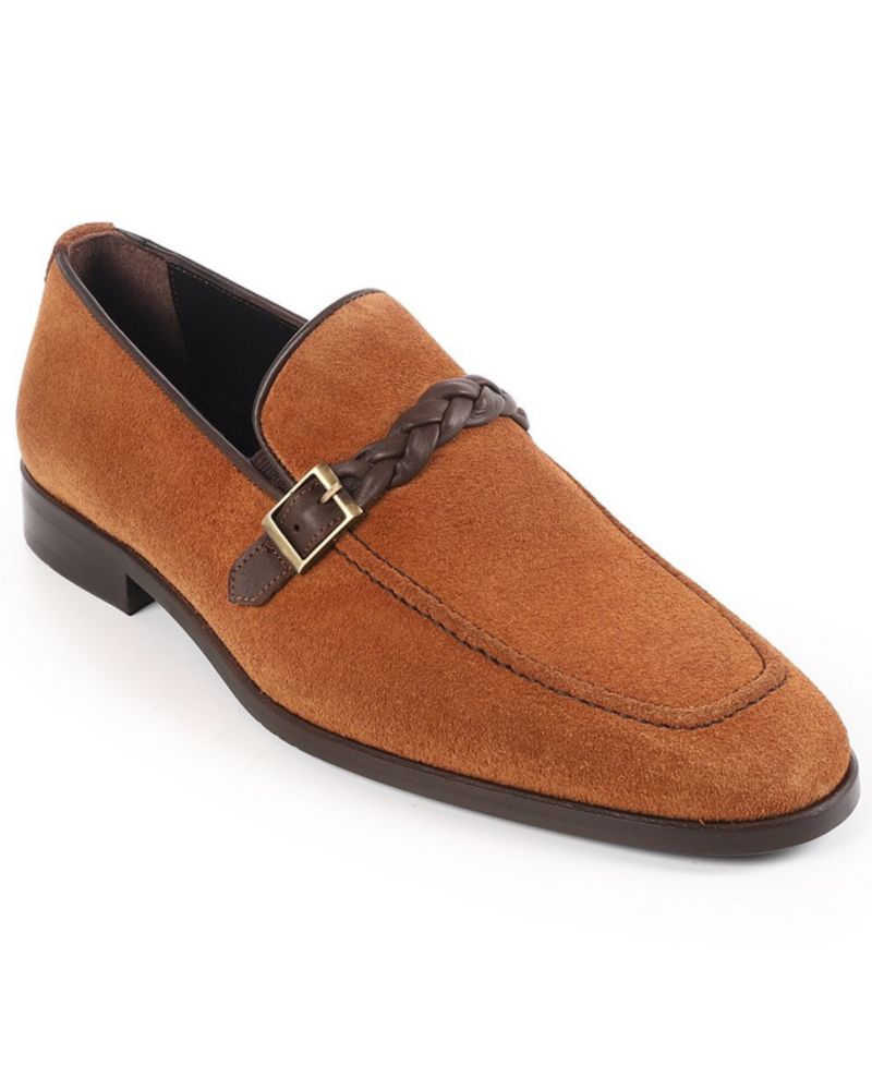 Men's Knitted Strap Single Monk Loafers