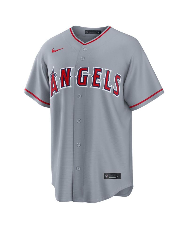 Men's Mike Trout Gray Los Angeles Angels Road Replica Jersey