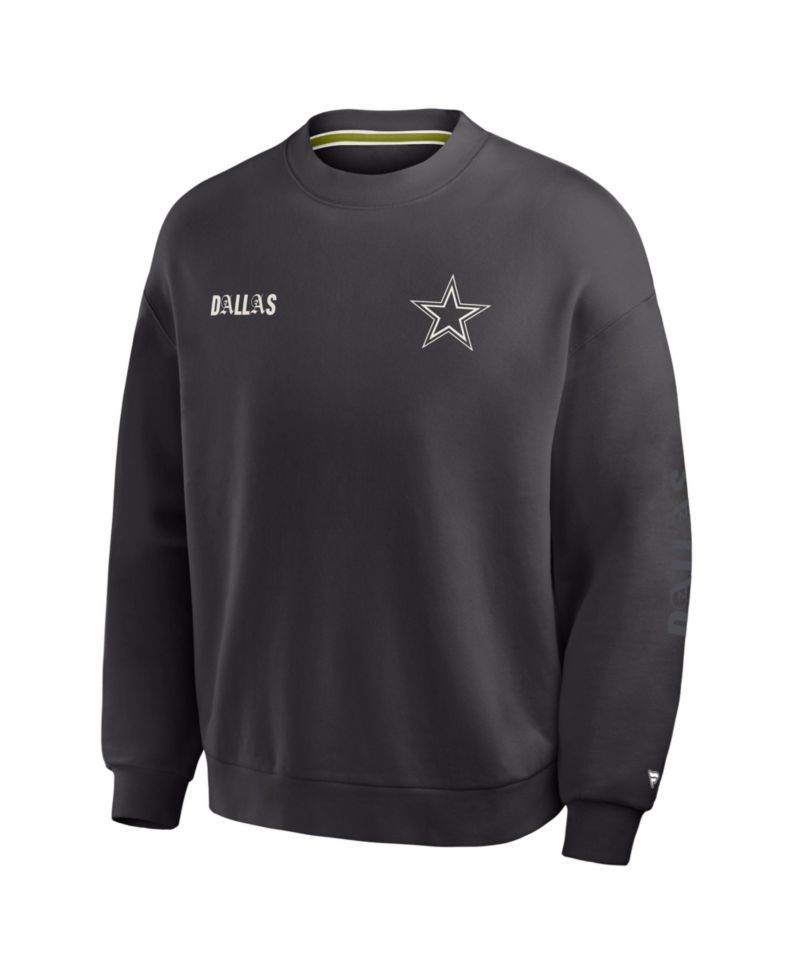 Men's Black Dallas Cowboys Oversized Type Play Multi Sweatshirt