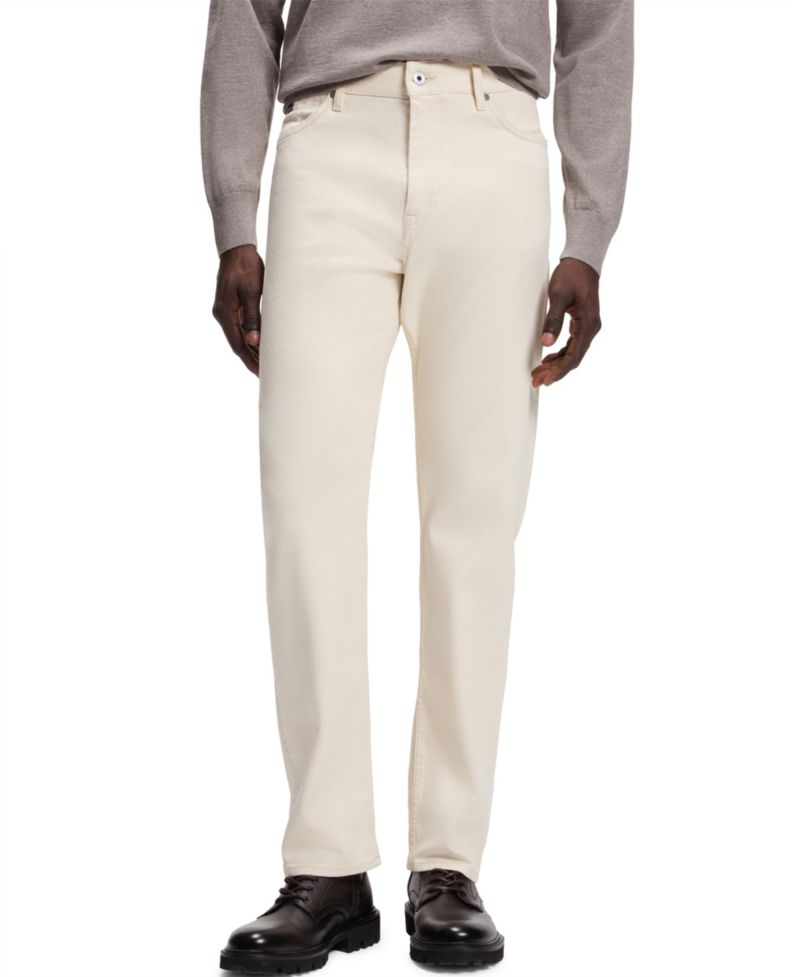 Men's Straight-Fit Cotton-Cashmere Blend Jeans