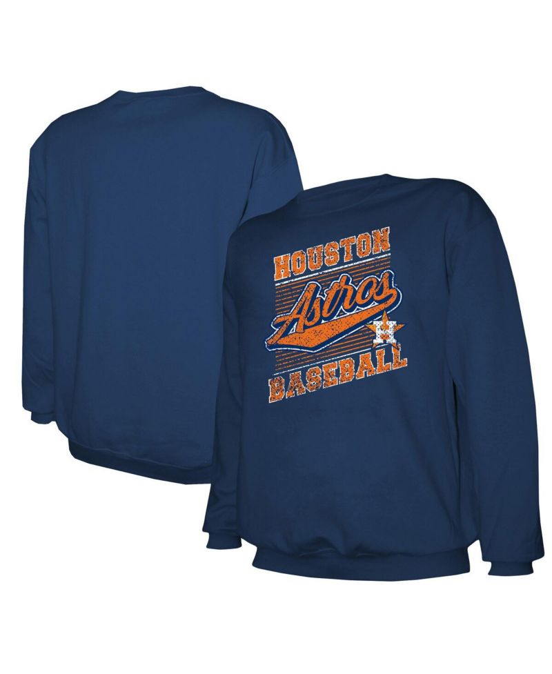 Men's Navy Houston Astros Lightweight Crew Sweatshirt