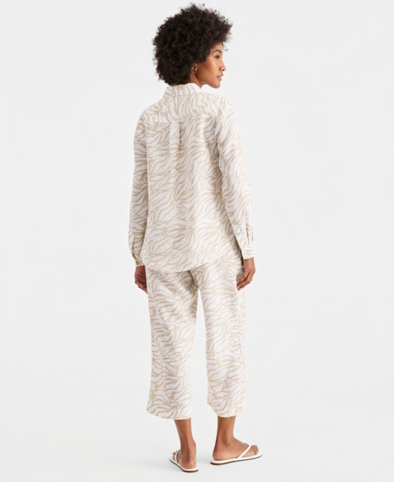 Women's 100% Linen Drawstring Pants
