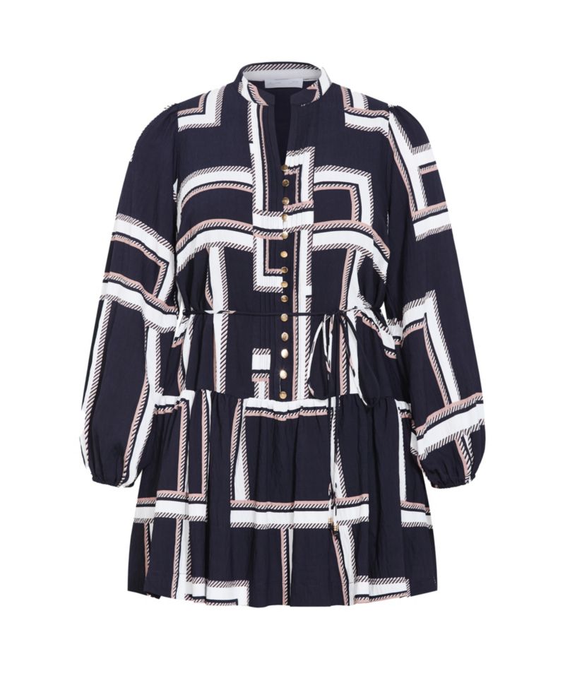 Plus Size Laurie Print Mini Dress