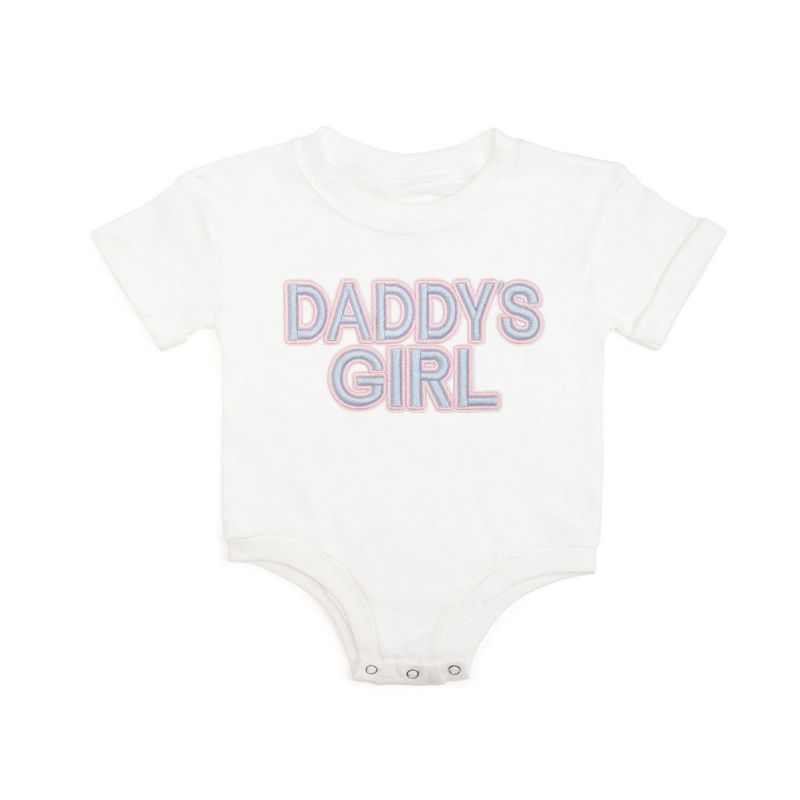 Baby Girls Daddy's Patch Short Sleeve Romper