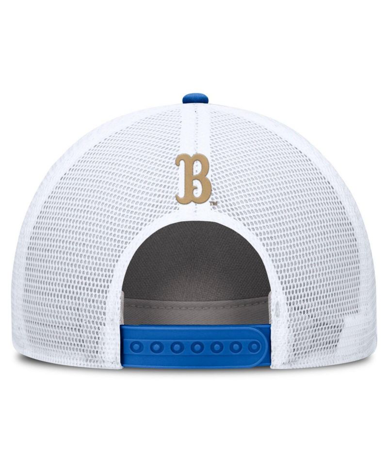 Men's Blue/White UCLA Bruins 2025 On-Field Rise Patch Trucker Adjustable Hat