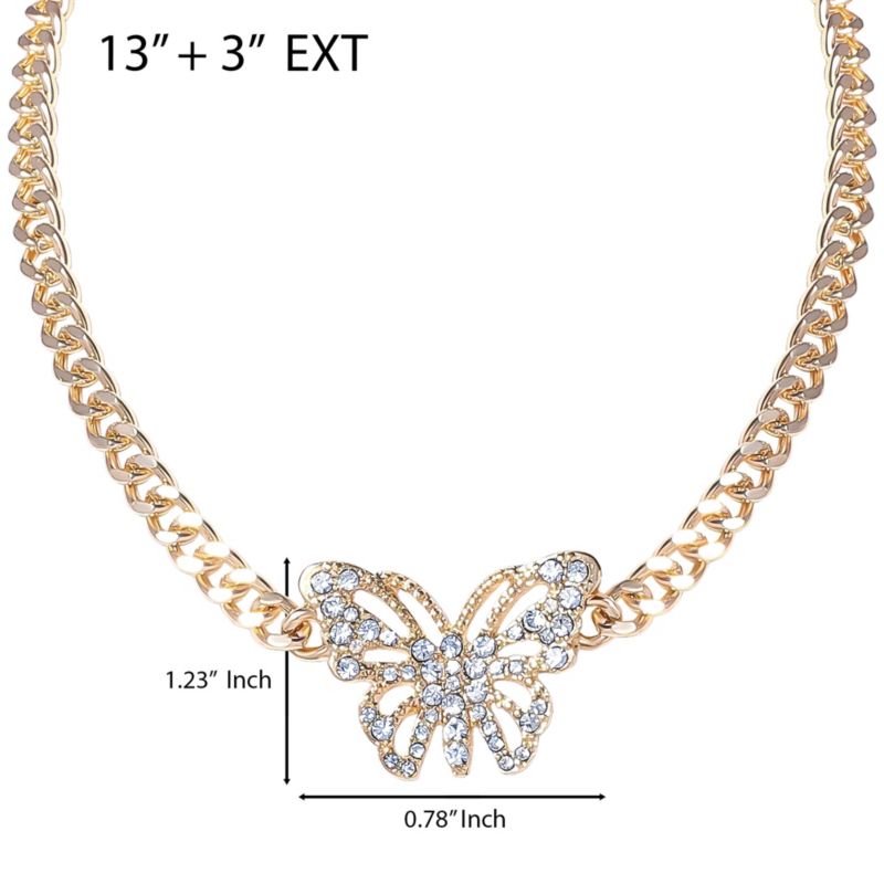 Butterfly Pendant Chain Necklace