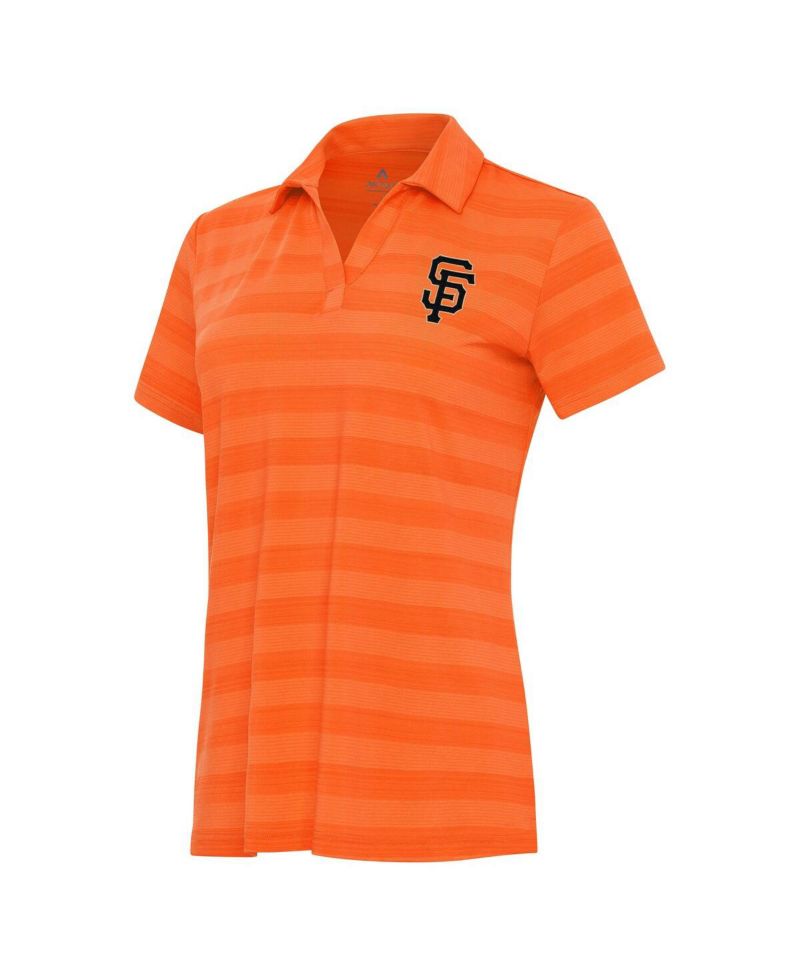 Women's Orange San Francisco Giants Patch Tunnel Polo Shirt