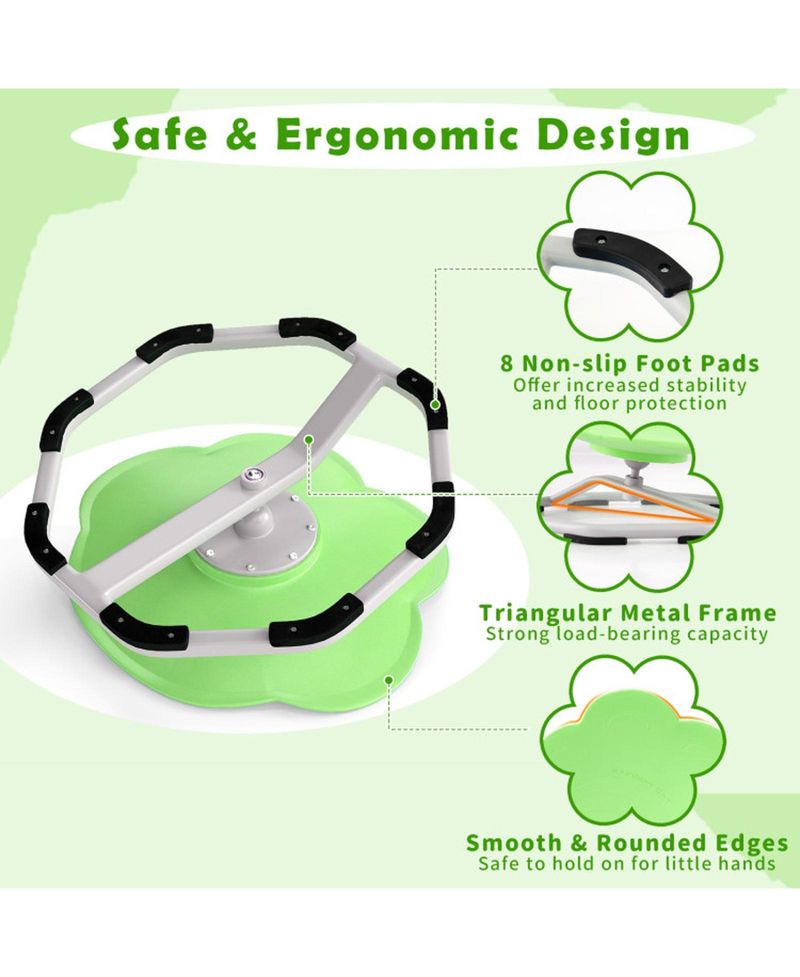 Kids Sensory Swivel Chair with Non-Slip Metal Base