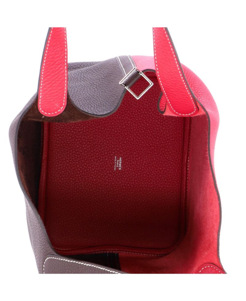 Pre-Owned HERMES MM Picotin Lock Bag Bicolor Clemence