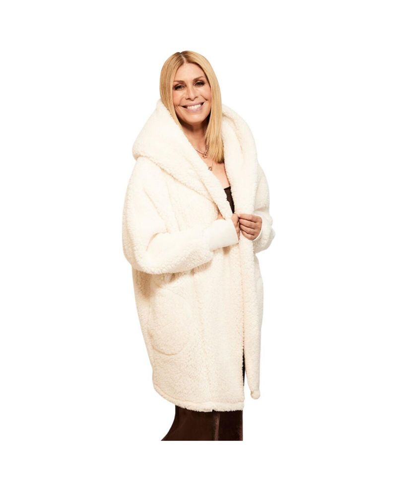 Men's and Women's Cream NBA Breast Cancer Awareness Oversized Hooded Lounger