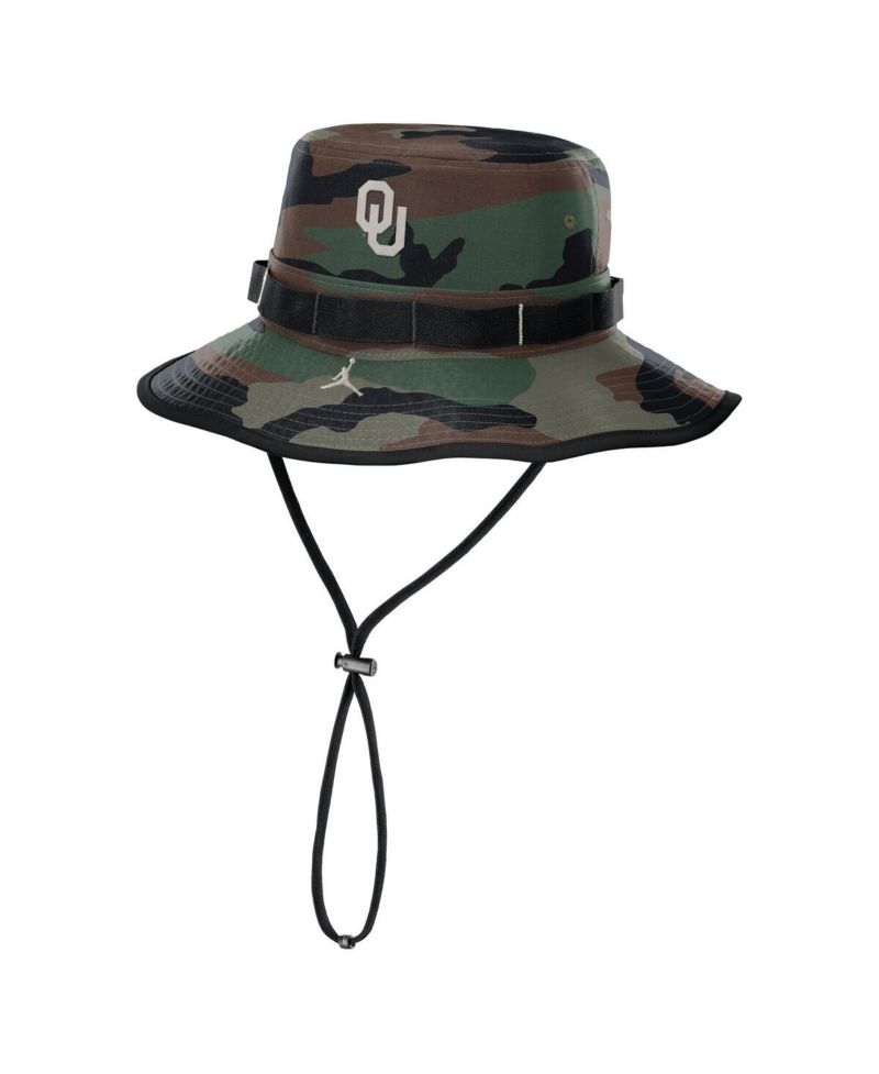 Men's Camo Oklahoma Sooners 2024 Military Appreciation Apex Bucket Hat