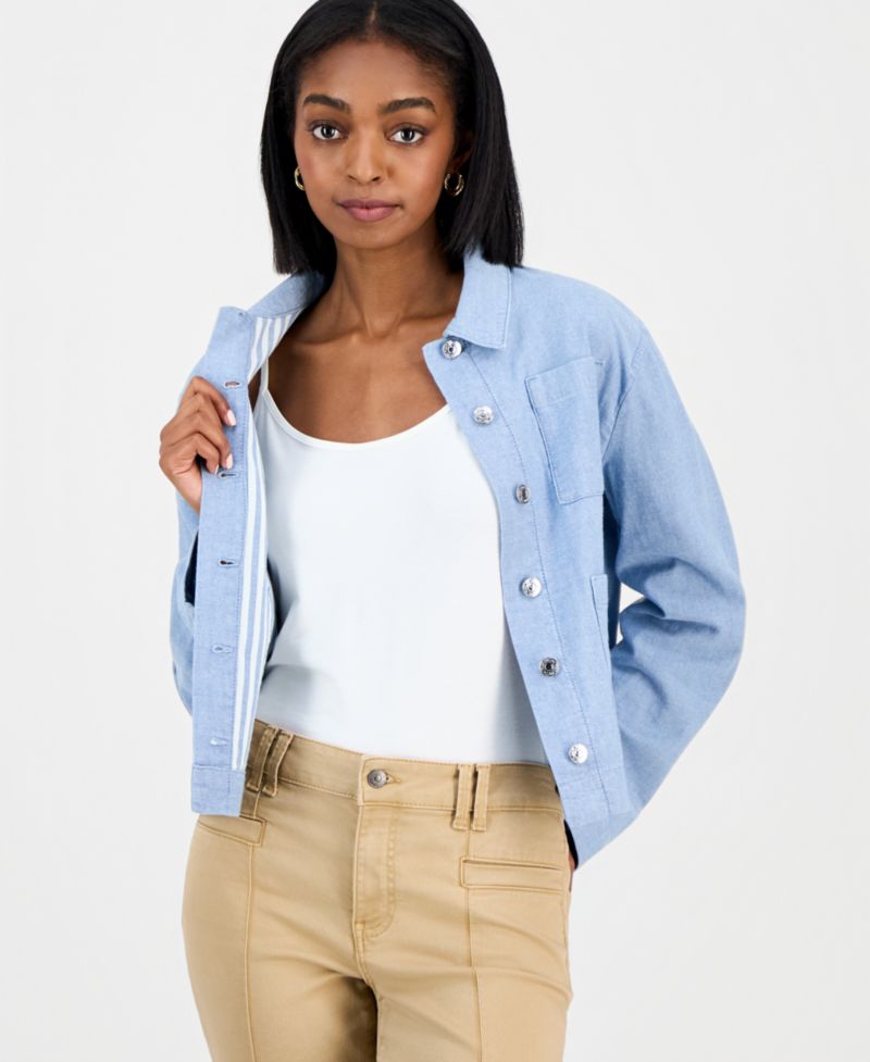 Nautica Women's Cotton Denim Barn Jacket