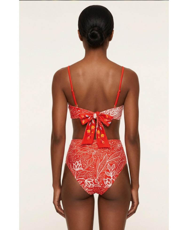 Women's Scarlet Bloom Reversible Bikini Bottom