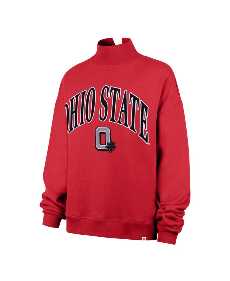 Women's Scarlet Ohio State Buckeyes Mock Neck Sweatshirt