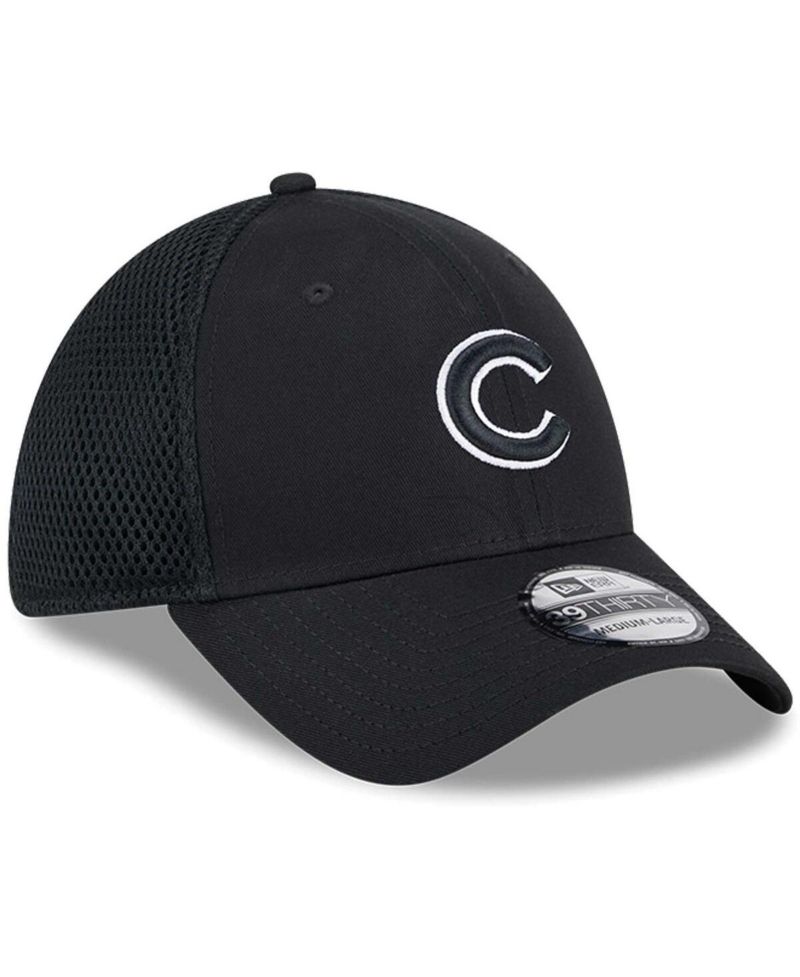 Men's Chicago Cubs Evergreen Black White Neo 39Thirty Flex Hat