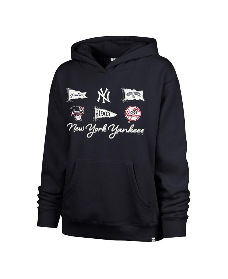 Women's Navy New York Yankees Bow Banners Naomi Hoodie