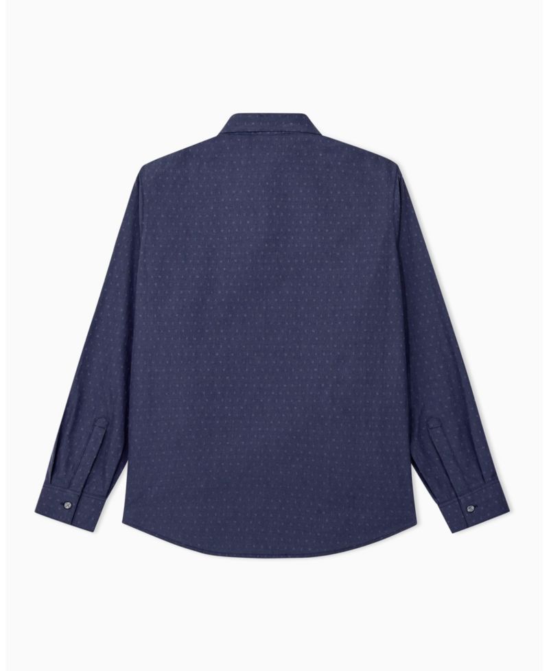 Men's Cotton Jacquard Woven Shirt