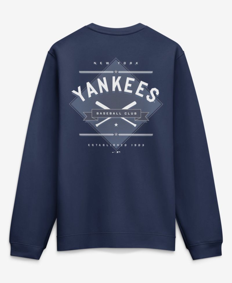 Men's Navy New York Yankees Cooperstown Diamond Sweatshirt