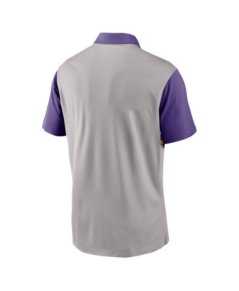 Men's Gray/Purple LSU Tigers Vapor Performance Polo Shirt