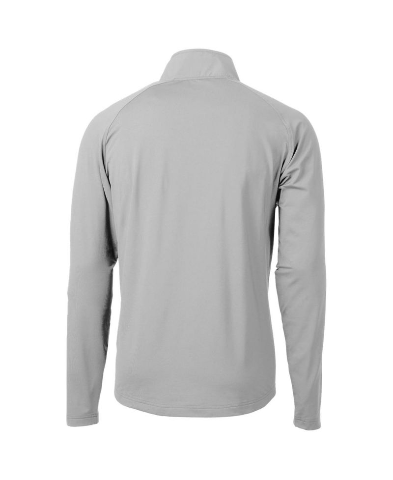 Men's Gray Alabama Crimson Tide Adapt Eco Knit Hybrid Quarter-Zip Pullover