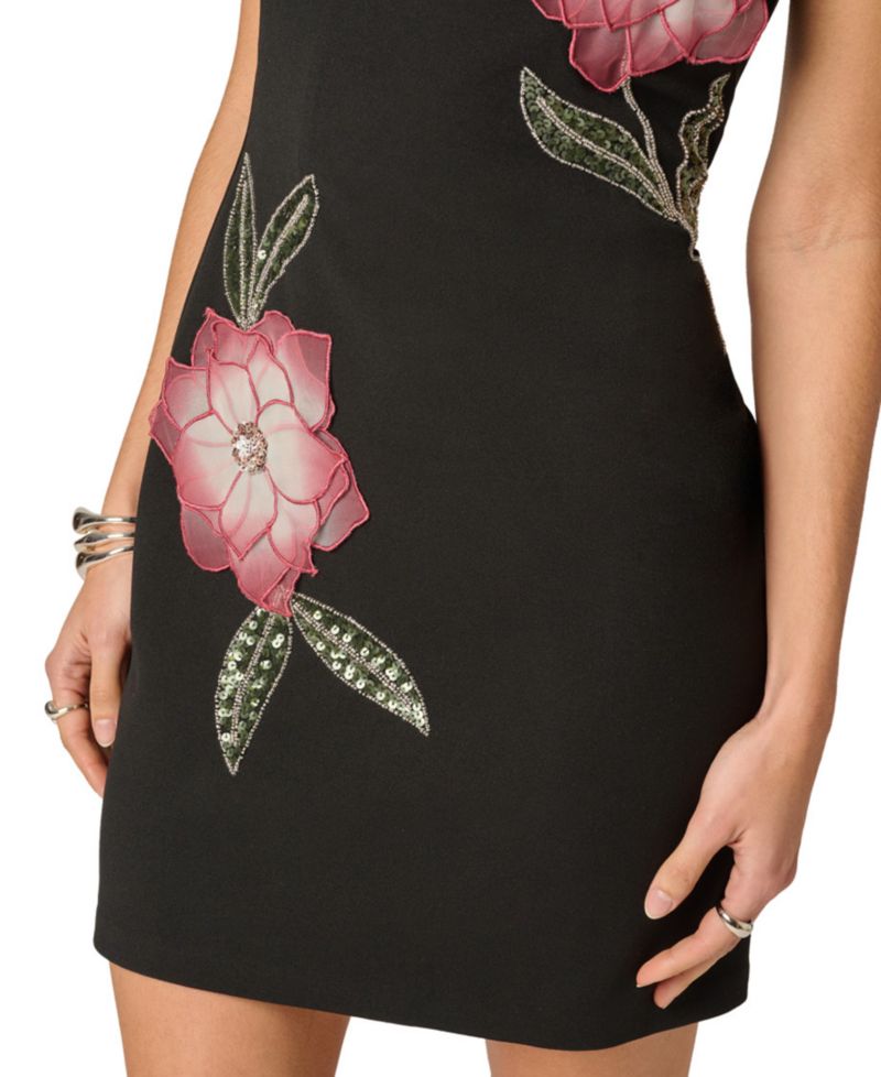 Women's Strapless Floral Mini Dress