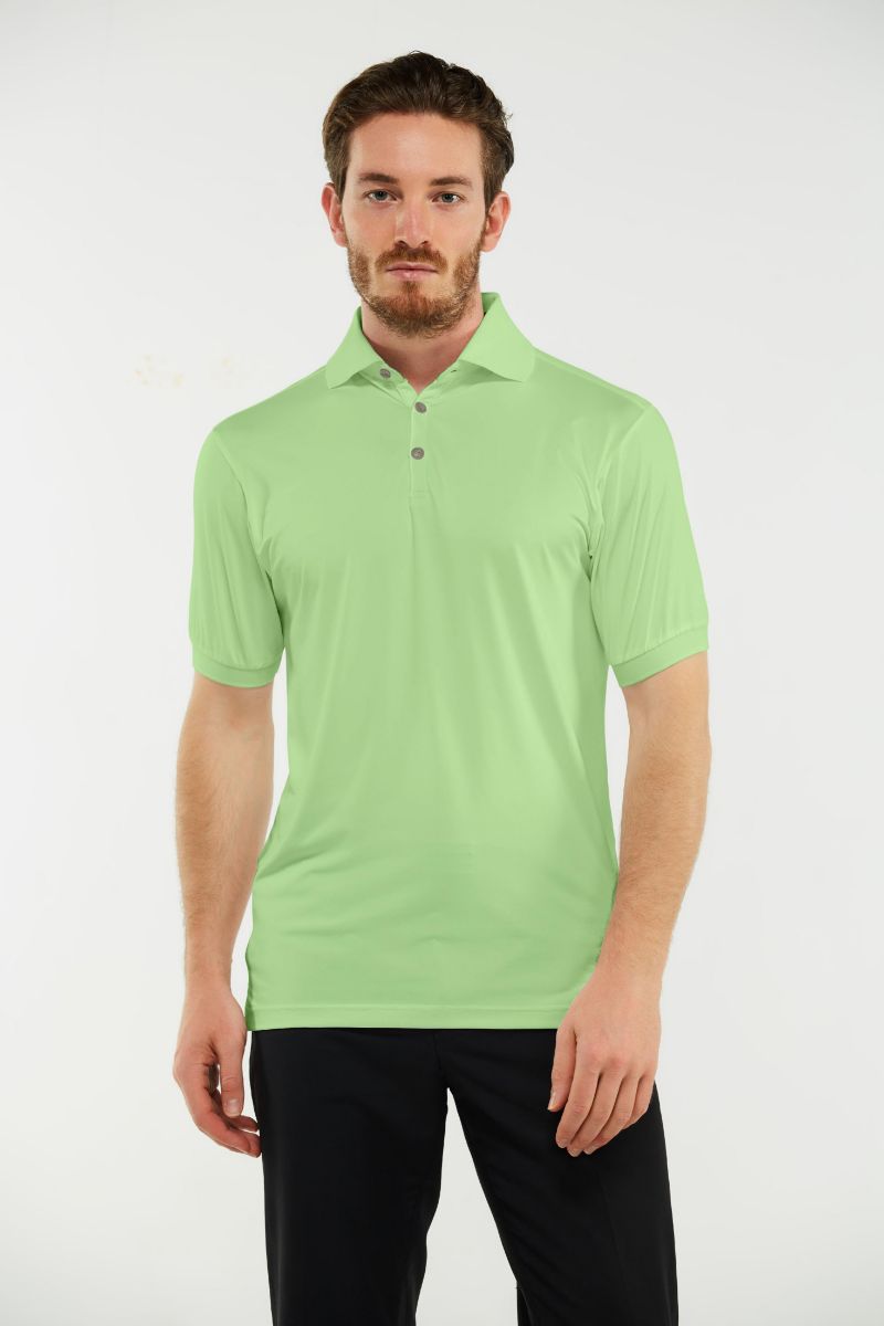 Men's Lightweight Performance Stretch Golf Polo Shirt, Breathable Fit