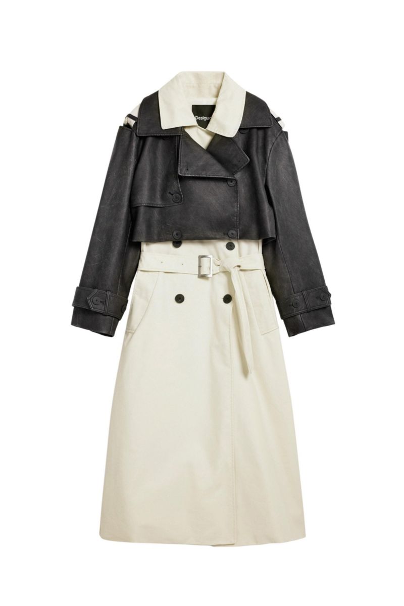 Women's Detachable trench coat combined