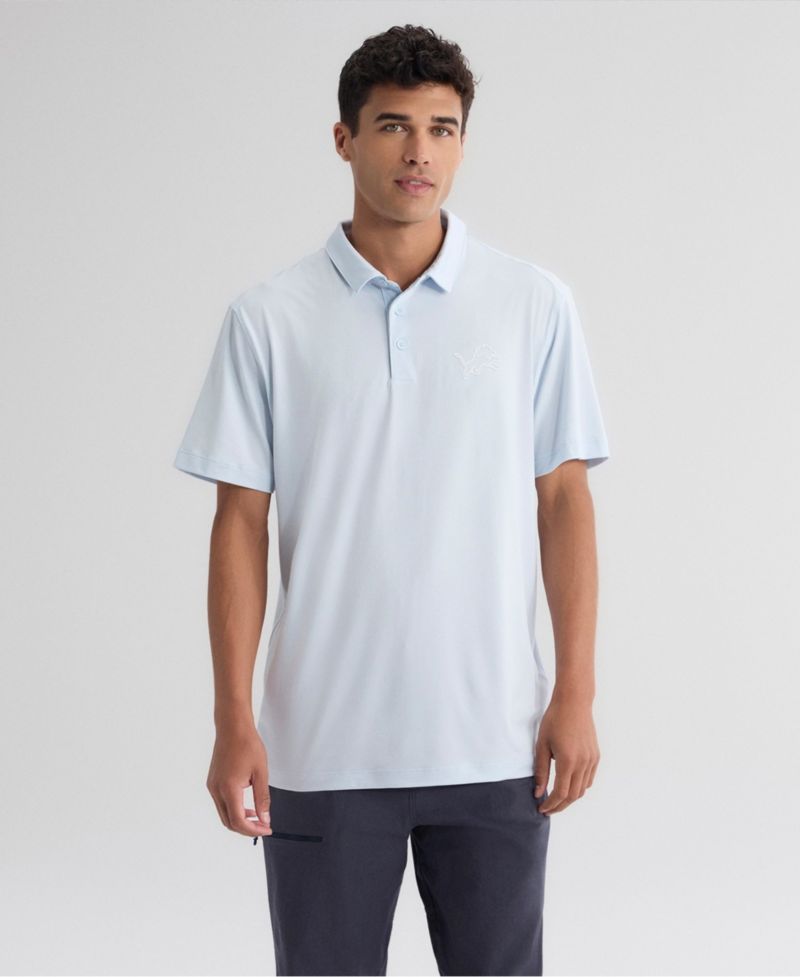 Men's Light Blue Detroit Lions Clutch Polo Shirt