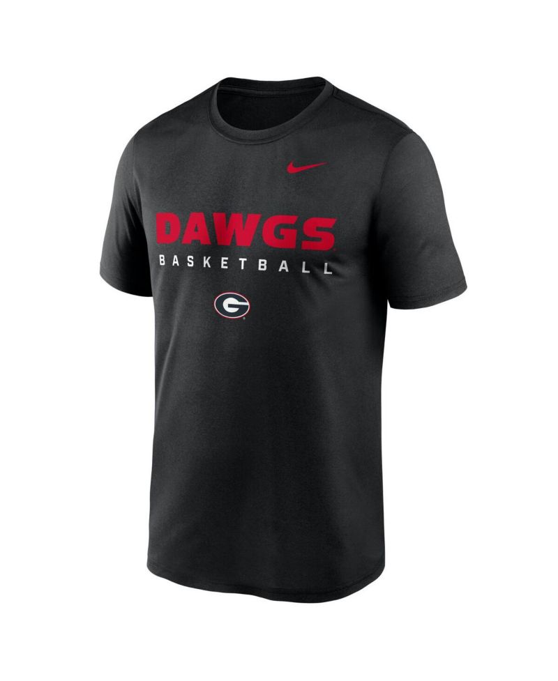 Men's Black Georgia Bulldogs 2025 Courtside Basketball Legend Dri-FIT T-Shirt
