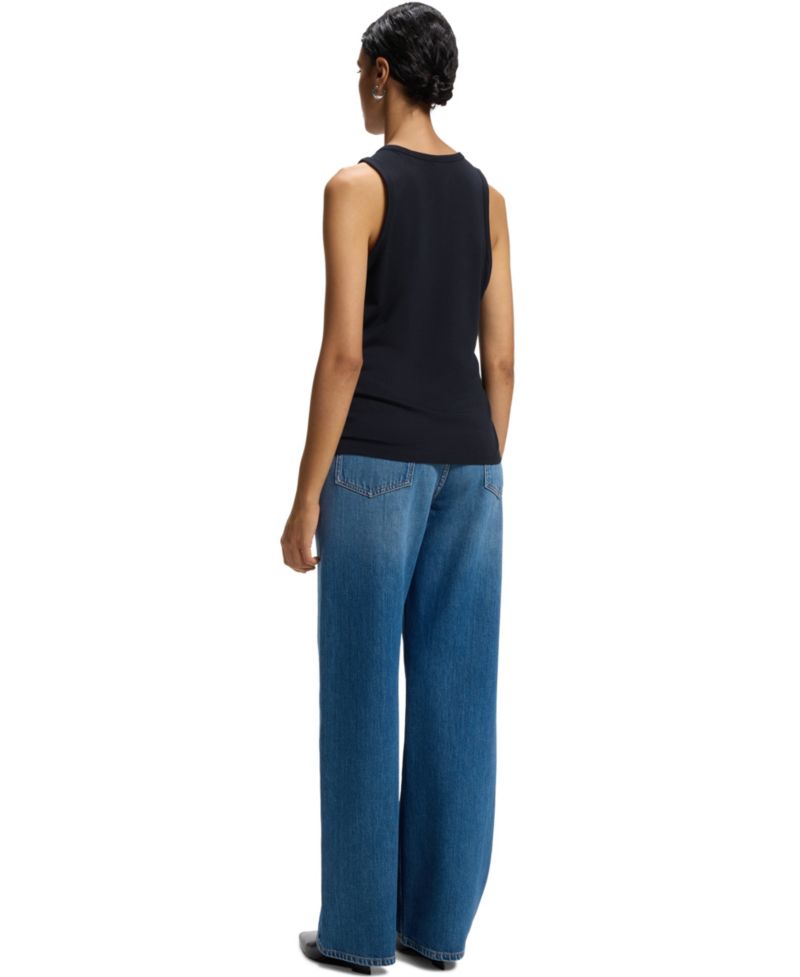 BOSS by Women's Slim-Fit Crewneck Cotton-Modal Blend Tank Top