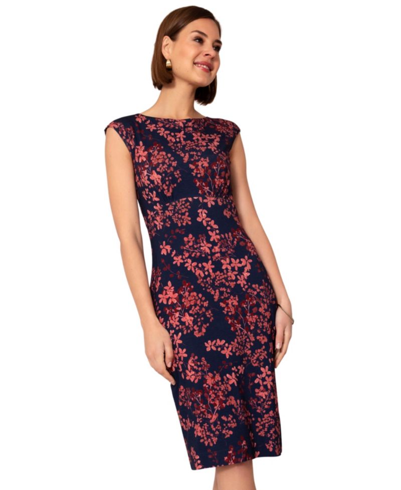 Women's Pippa Floral Midi Boat Neck Dress