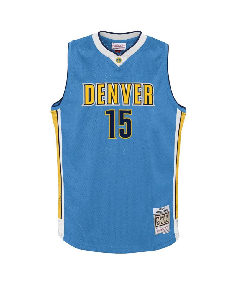 Big Boys and Girls Nikola Jokic Light Blue Denver Nuggets 2016/17 Hardwood Classics Swingman Jersey
