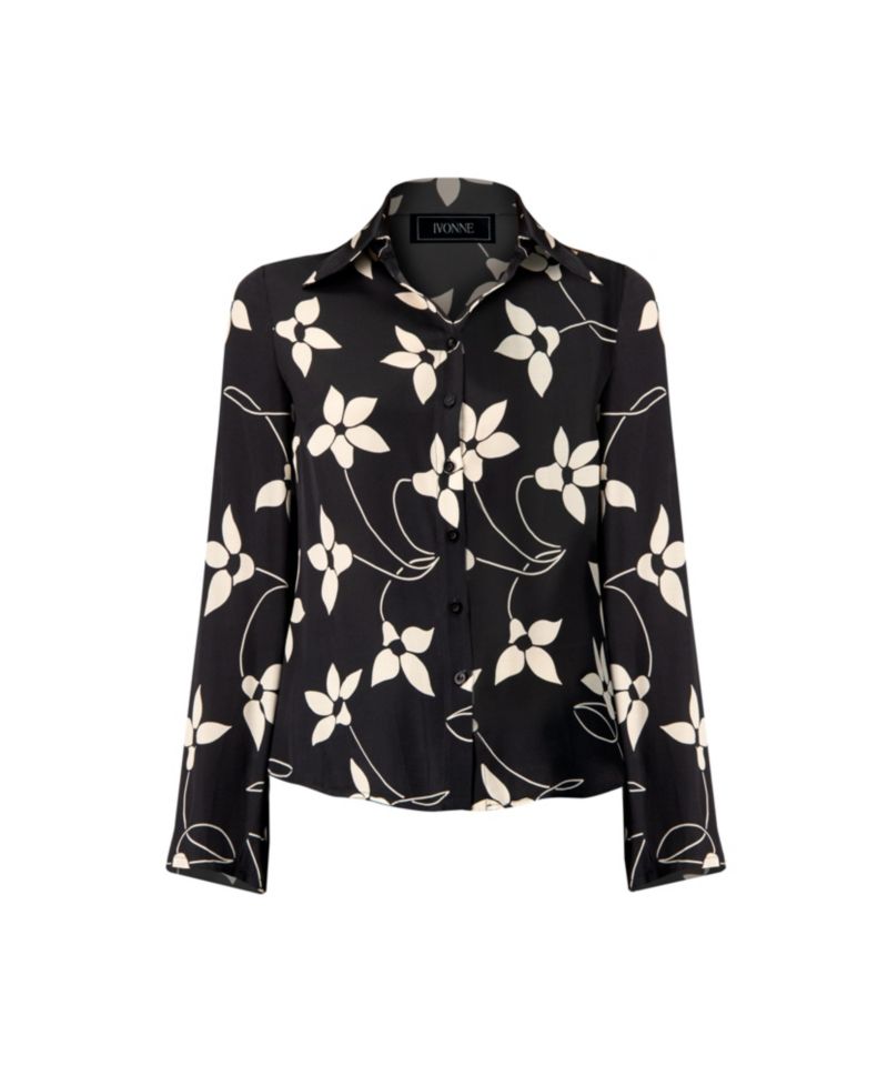 Women's Long Sleeve Printed Shirt Blouse