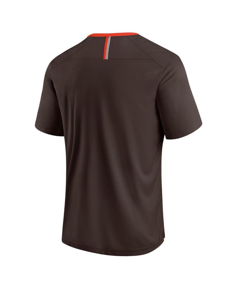 Men's Brown Cleveland Browns Defender Fade Slant T-Shirt
