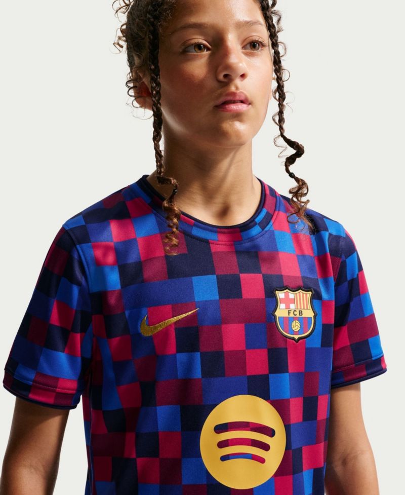 Big Boys and Girls Garnet Barcelona 2026/27 Home Pre-Match Jersey